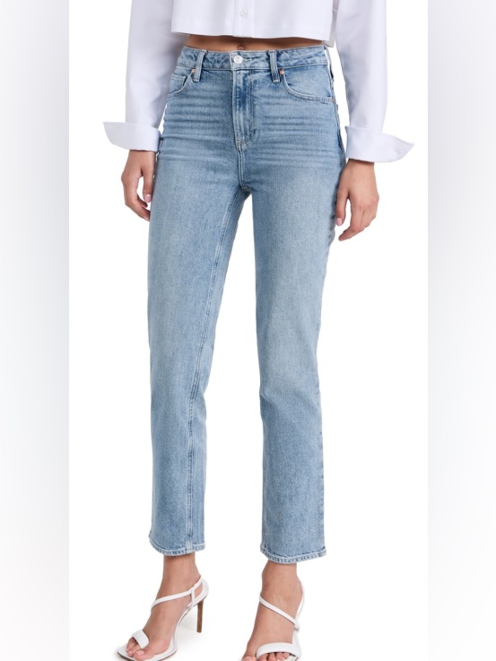 PAIGE Stella jeans straight leg Women’s size 28 light wash high rise